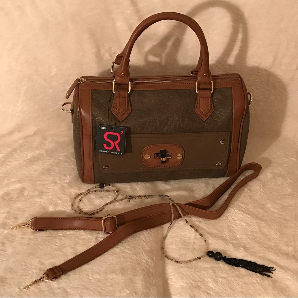 Sondra Roberts Camel Satchel